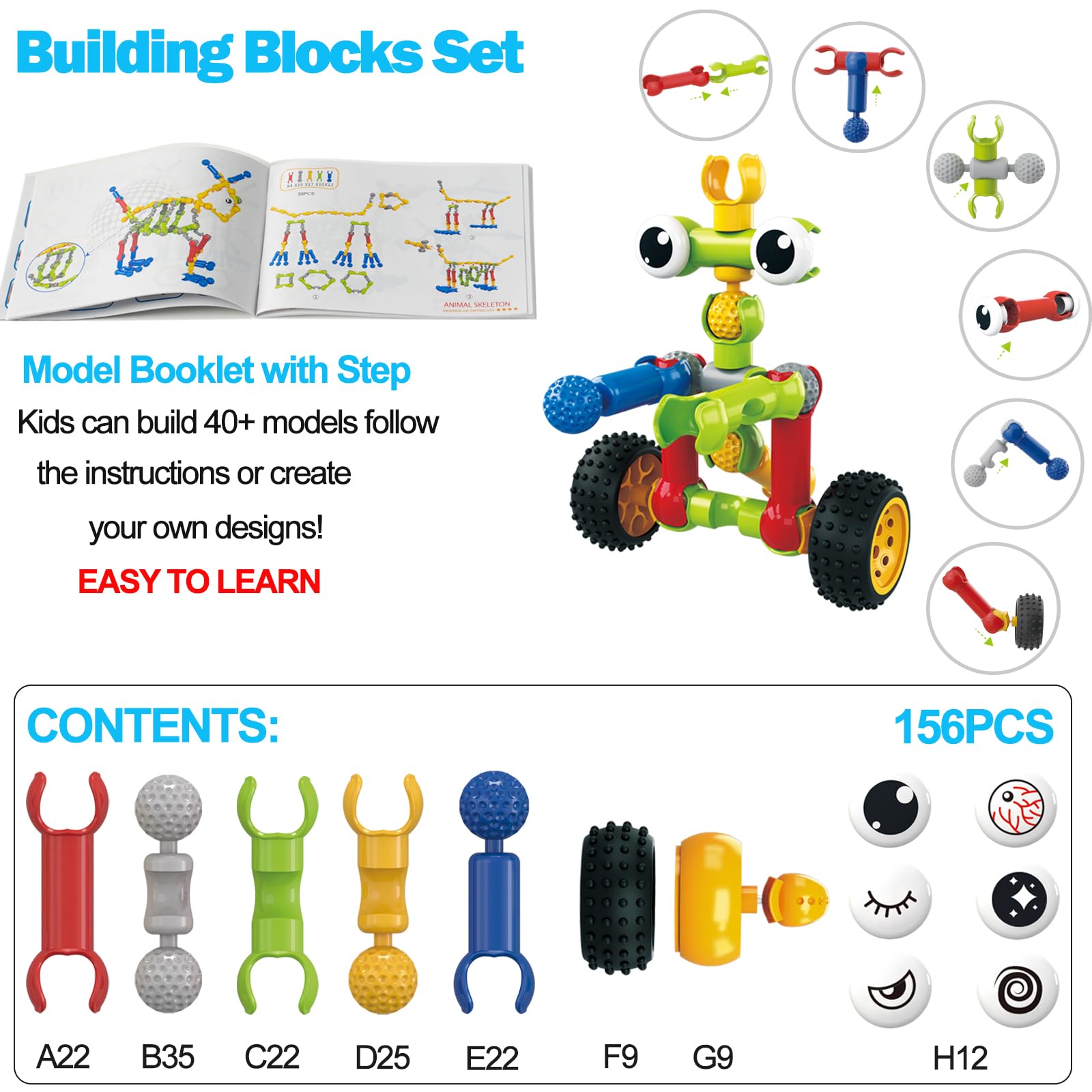 Afomida robot figure building blocks for creative construction adventures