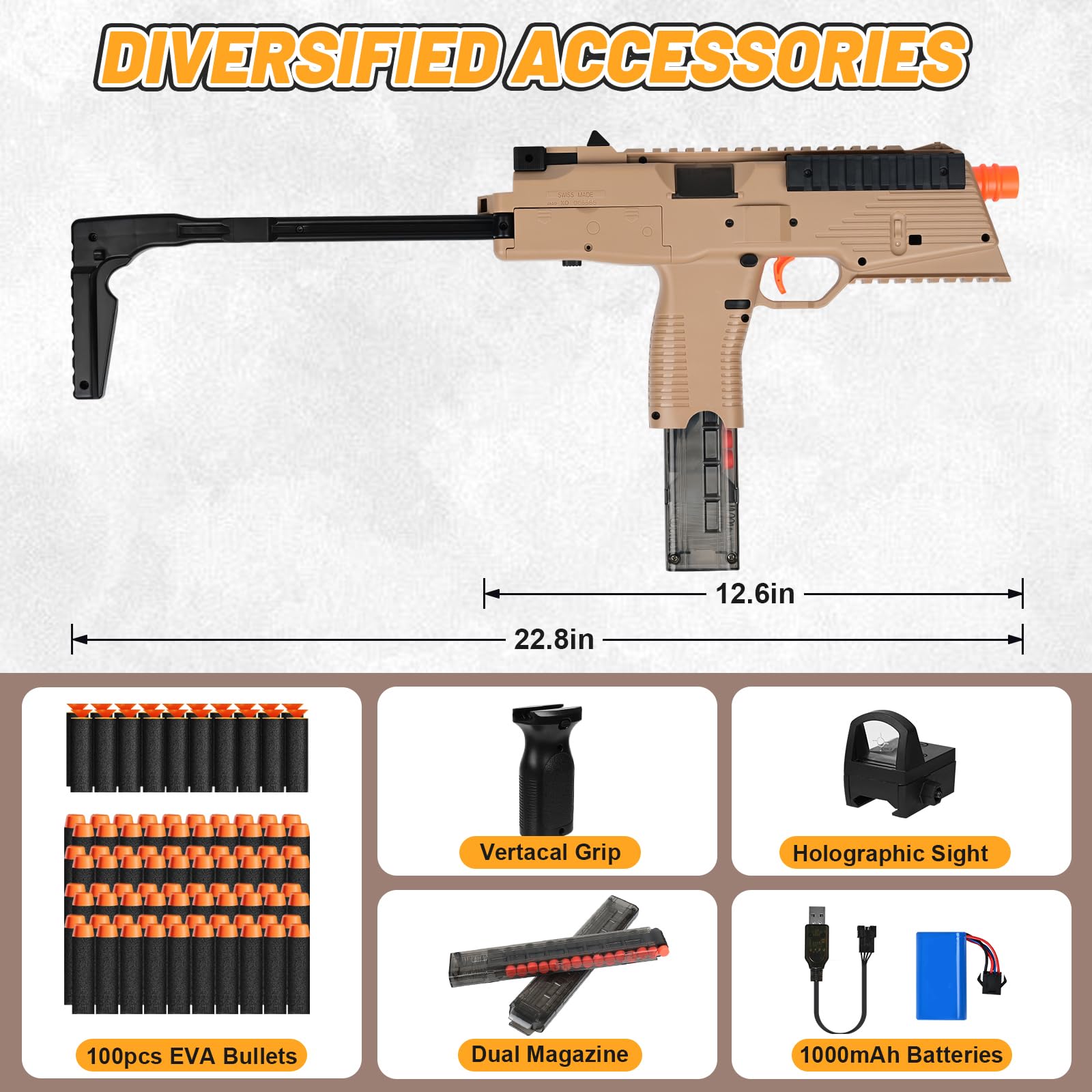 Afqjf MP9 double magazines to improve reload speed during group games.