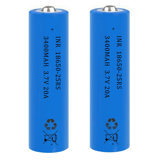AFSONGOO 18650 rechargeable battery with 3400mAh capacity for mini fans and RC cars.