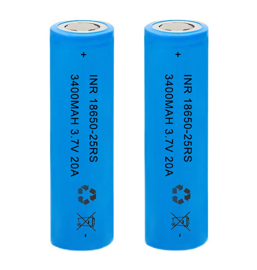 AFSONGOO 18650 flat-top battery, 3400mAh, ideal for flashlights and headlamps.