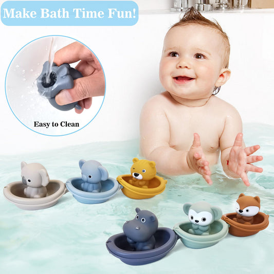AFUDO animal finger puppets for pretend play during bath time