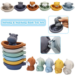 AFUDO easy-to-clean bath toy set for quick after-bath care
