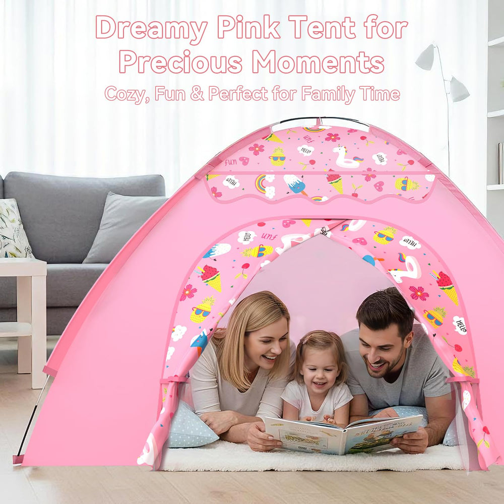 AFUNX canopy tent includes hooks to hang lights or decor.