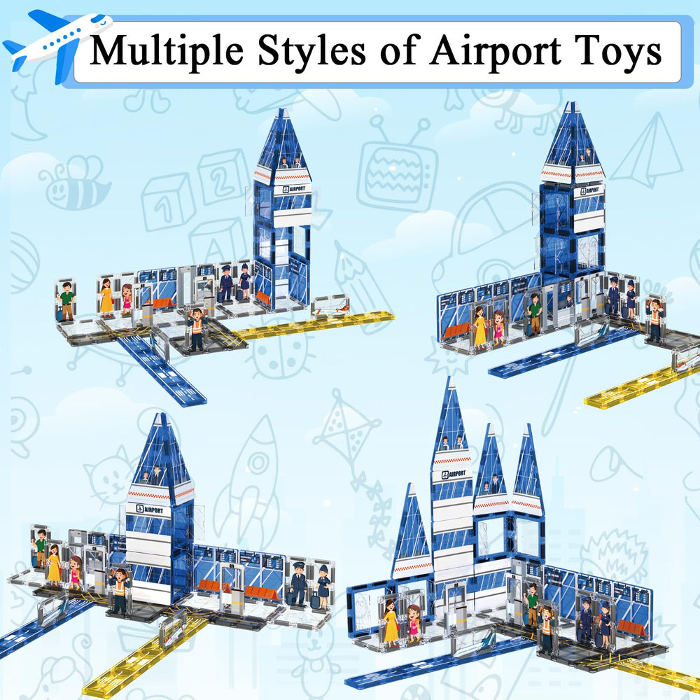 AFUNX Magnetic Tiles STEM play kids — supports creativity and problem-solving through hands-on building.