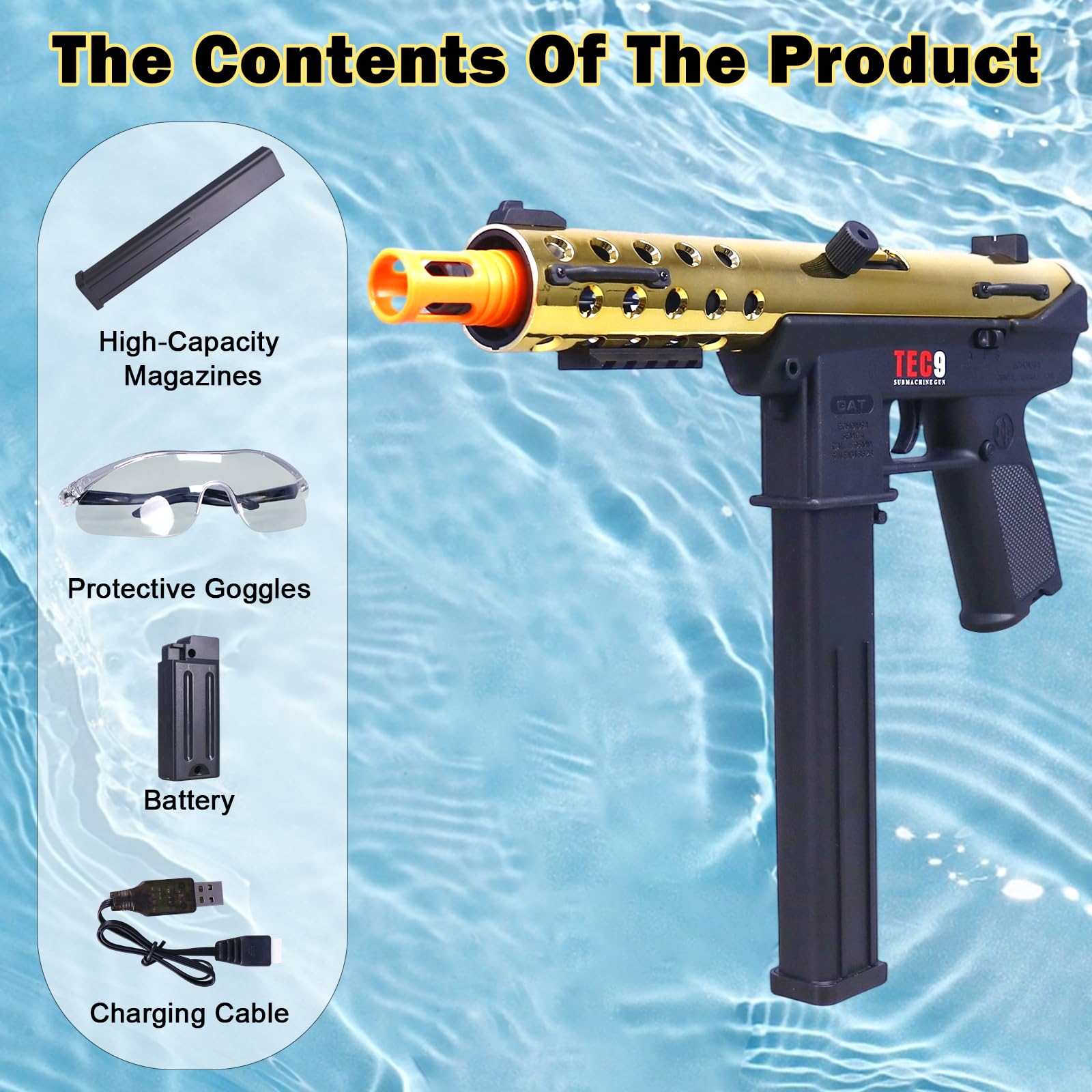 Agard gel ball blaster removable-battery enables longer play between charges.