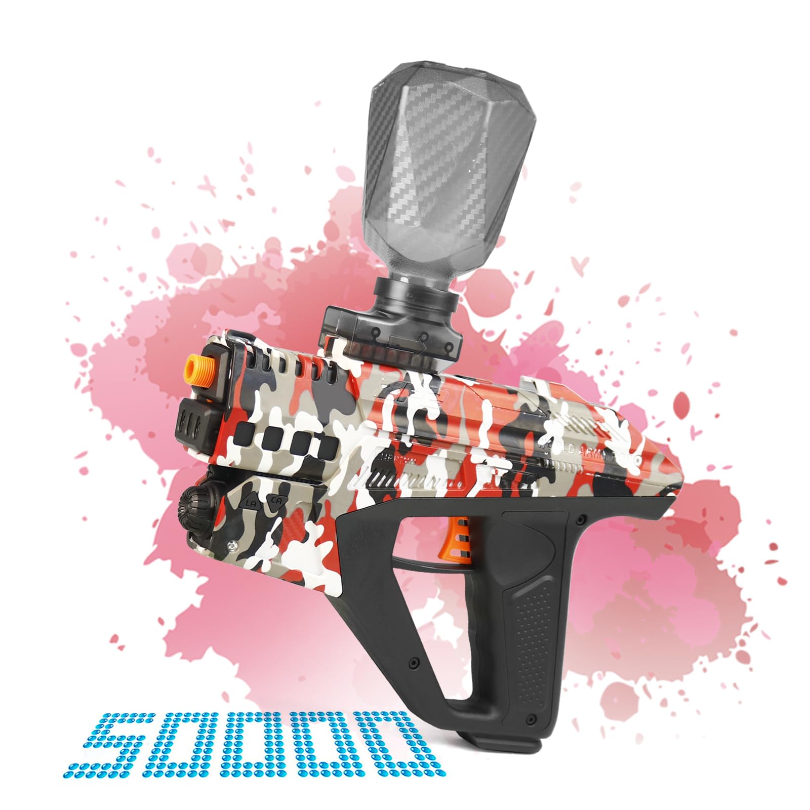 Agard Gel Blaster with digital display showing real-time shot count