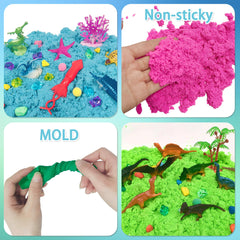 AGENTLAN dinosaur and sea creature molds and tools support fine motor play.