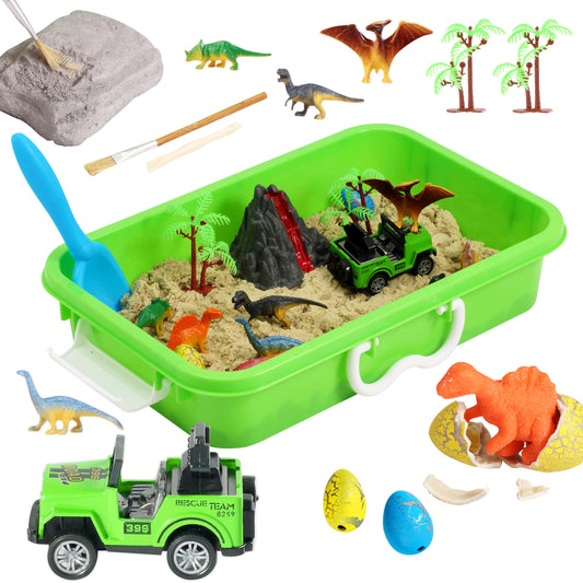 AGENTLAN Dinosaur Sensory Bin with dinosaurs for imaginative, hands-on learning.