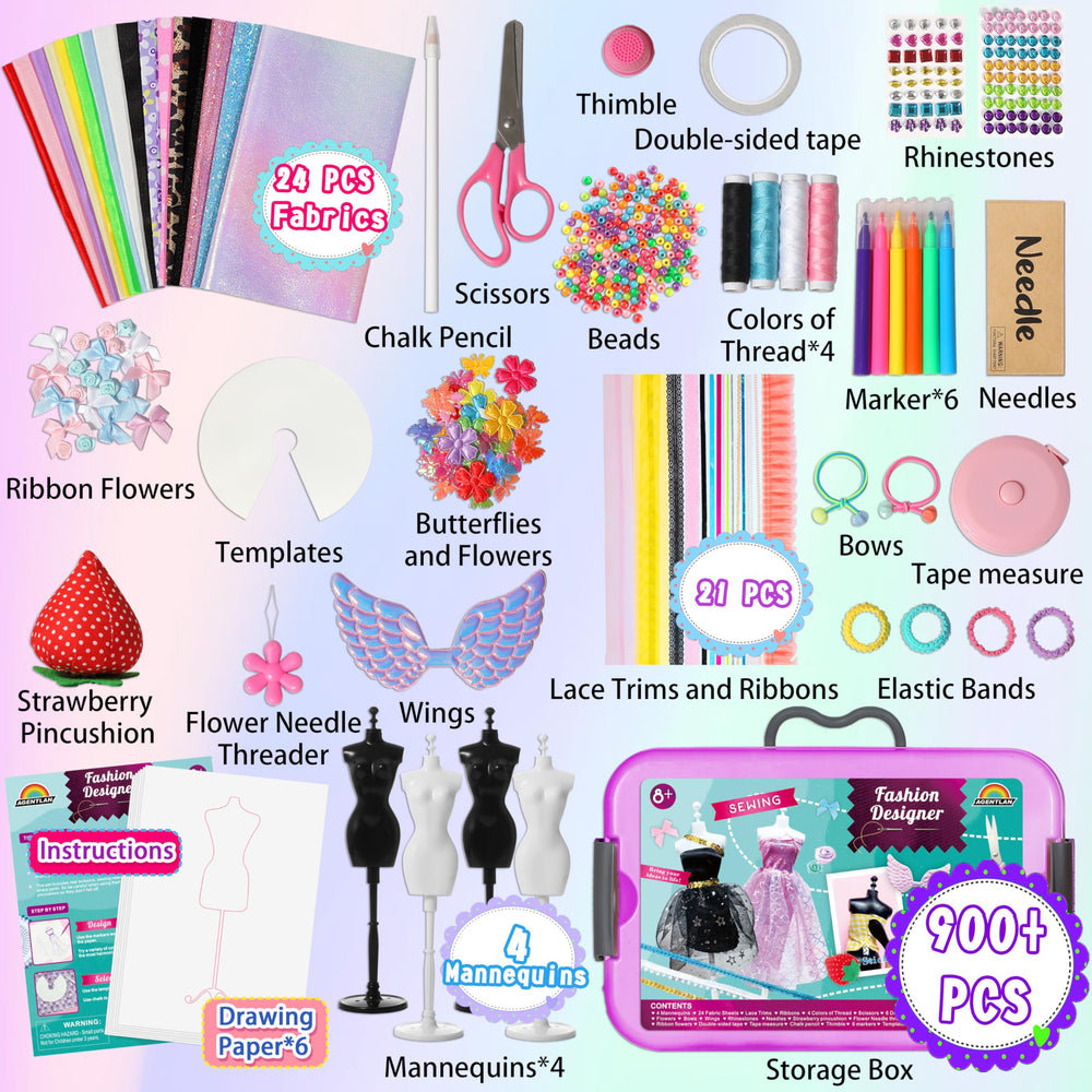 AgentLAN fabric sheets encourage color planning and outfit ideas.
