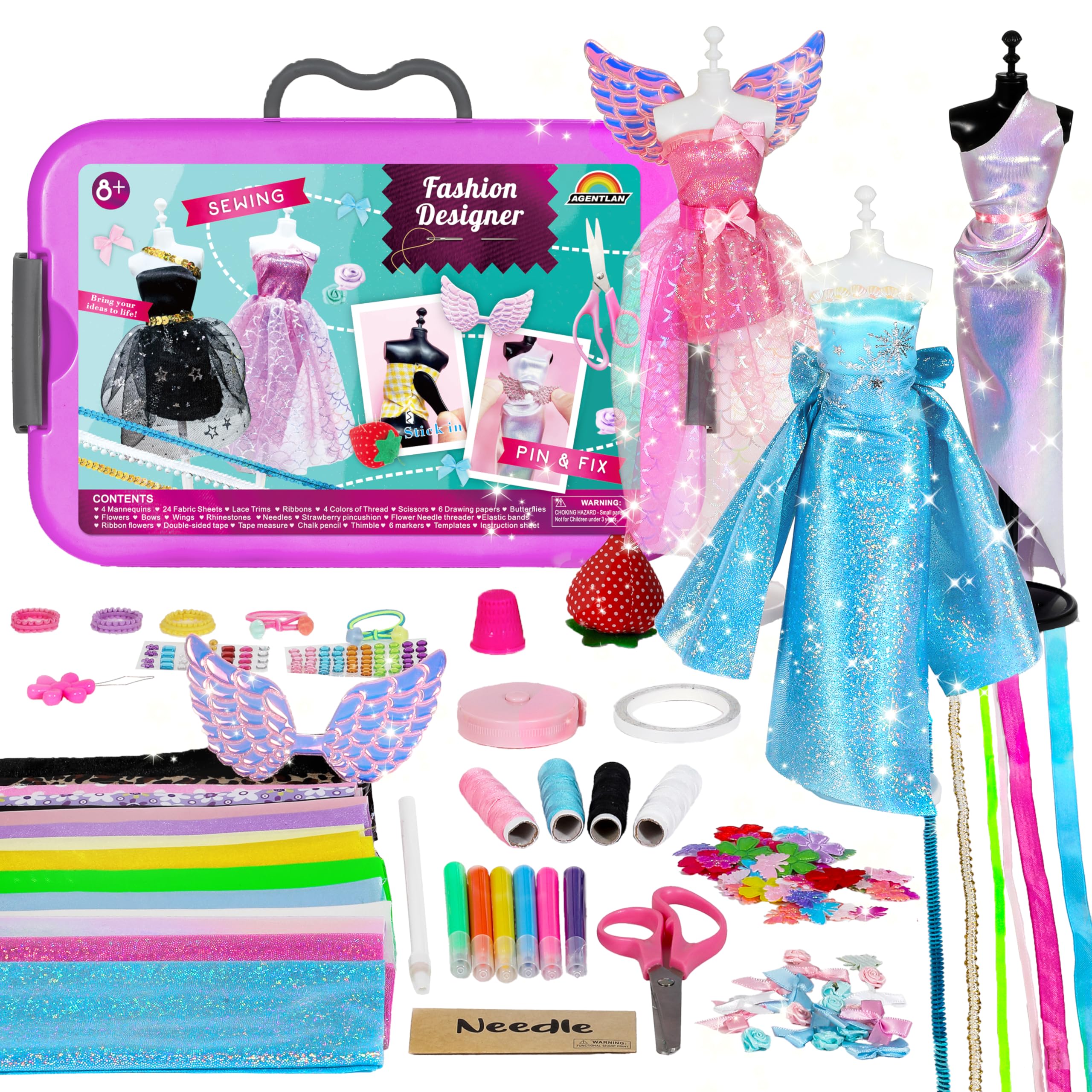 AgentLAN sewing colors help kids learn stitch color coordination.