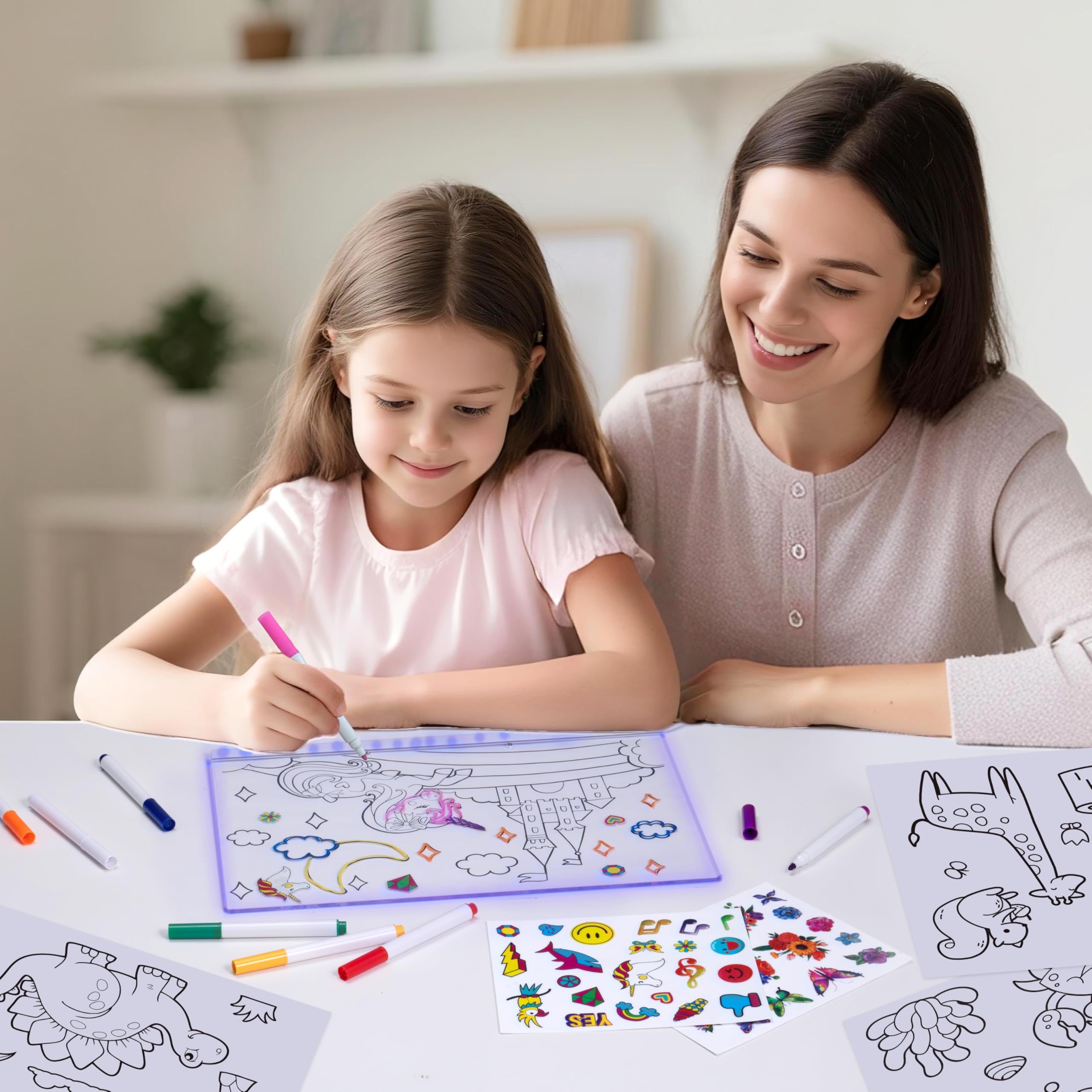 AGENTLAN LED Drawing Board markers included for bold erasable drawings