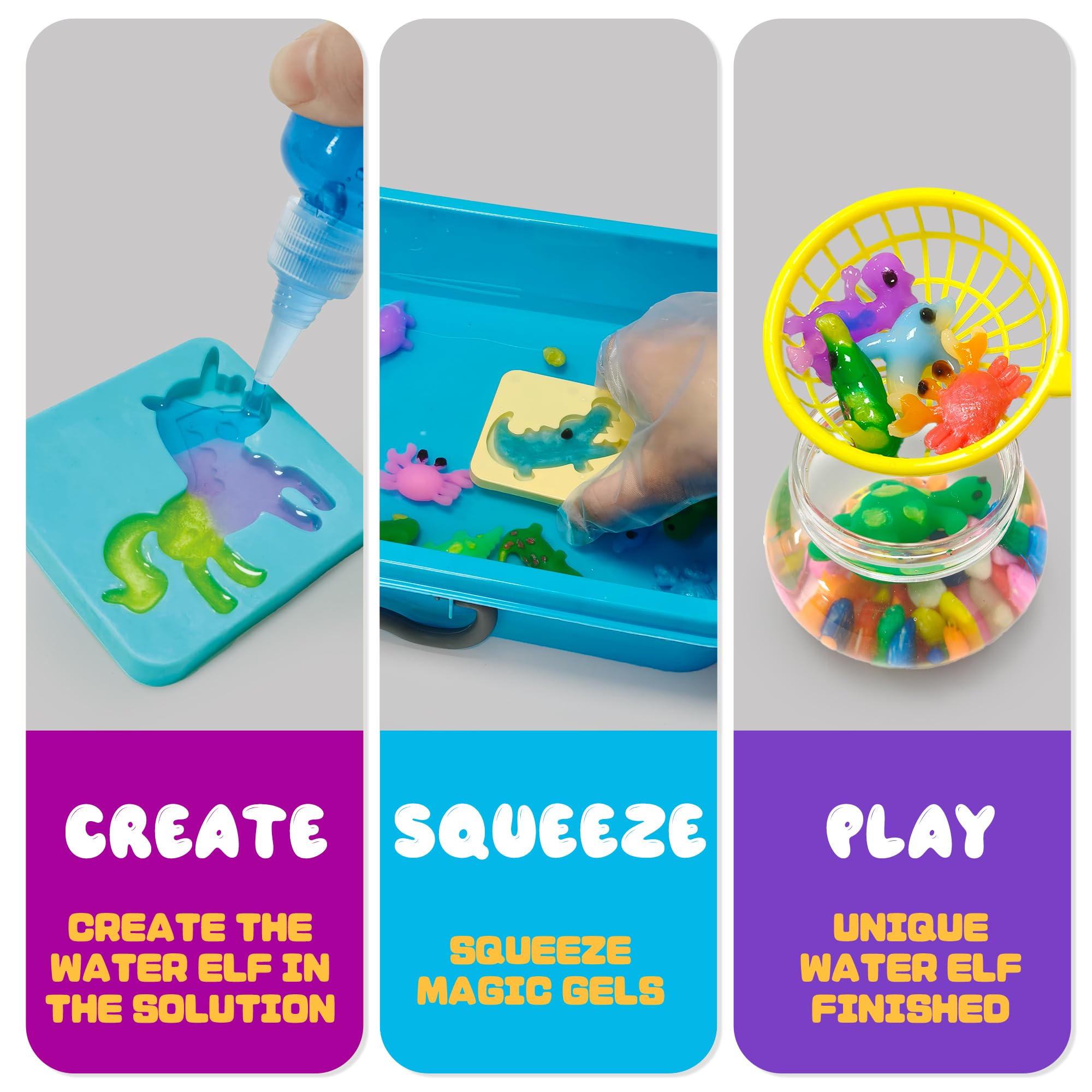 AGENTLAN kit includes 8 molds for imaginative aqua toy creatures.