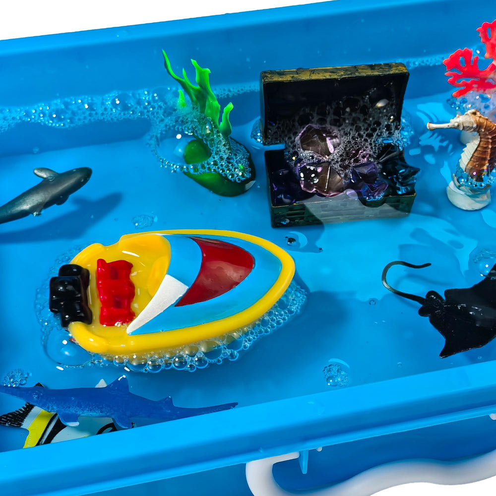 AGENTLAN Ocean Sensory Bin coral and sea grass for sea-world building.