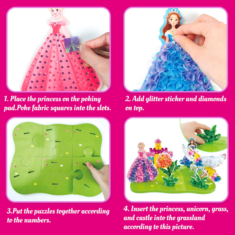 AGENTLAN Poke Art Princess Kit foam castle helps create enchanting scenes with easy assembly.