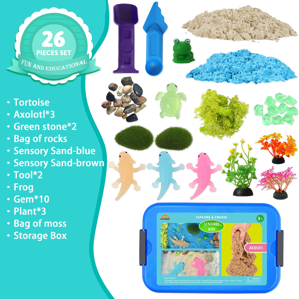AgentLAN storage box keeps the sand kit organized after play.