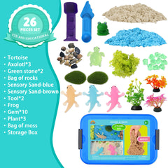 AgentLAN storage box keeps the sand kit organized after play.