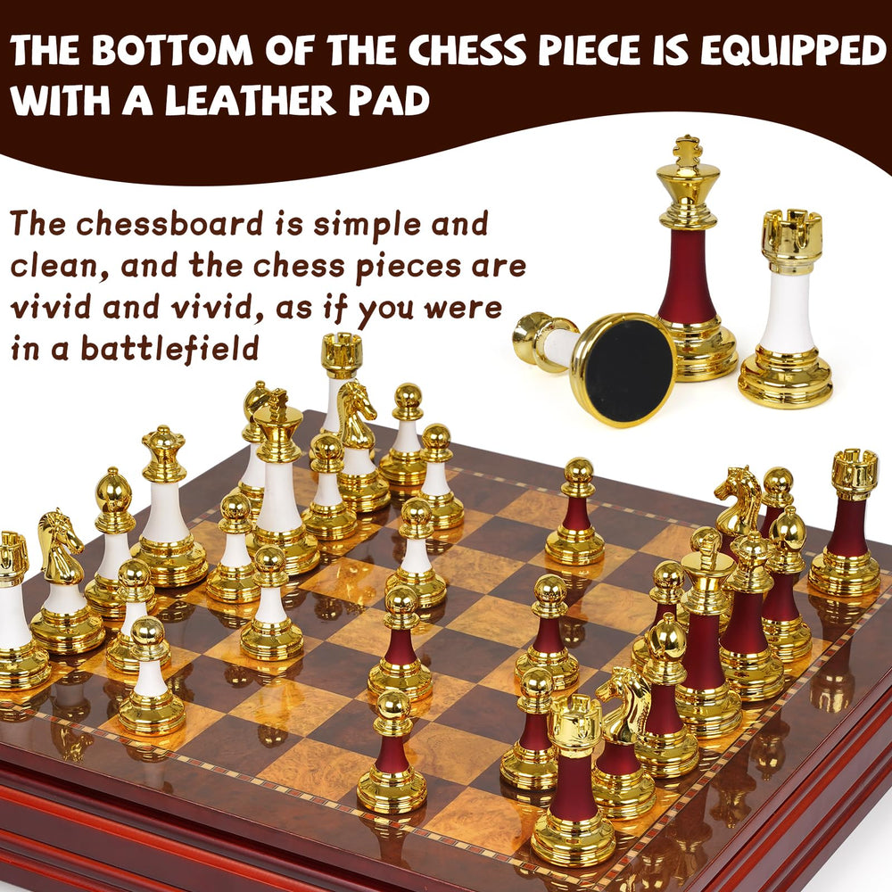 Agirlgle chess set displayed on a coffee table for refined decor.