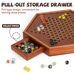 Agirlgle 72 glass marbles in six colors ready for strategic, multiplayer action.