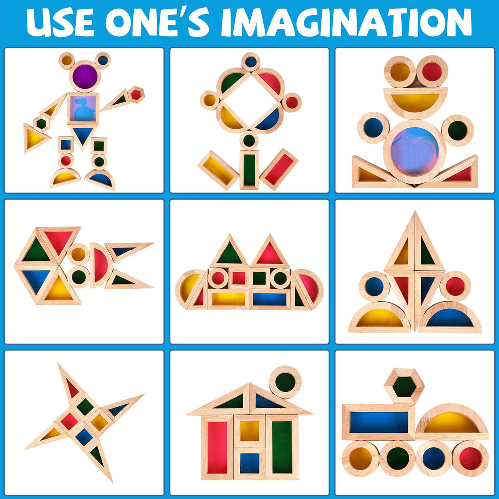 Agirlgle blocks inspire castles, animals, and storytelling adventures.