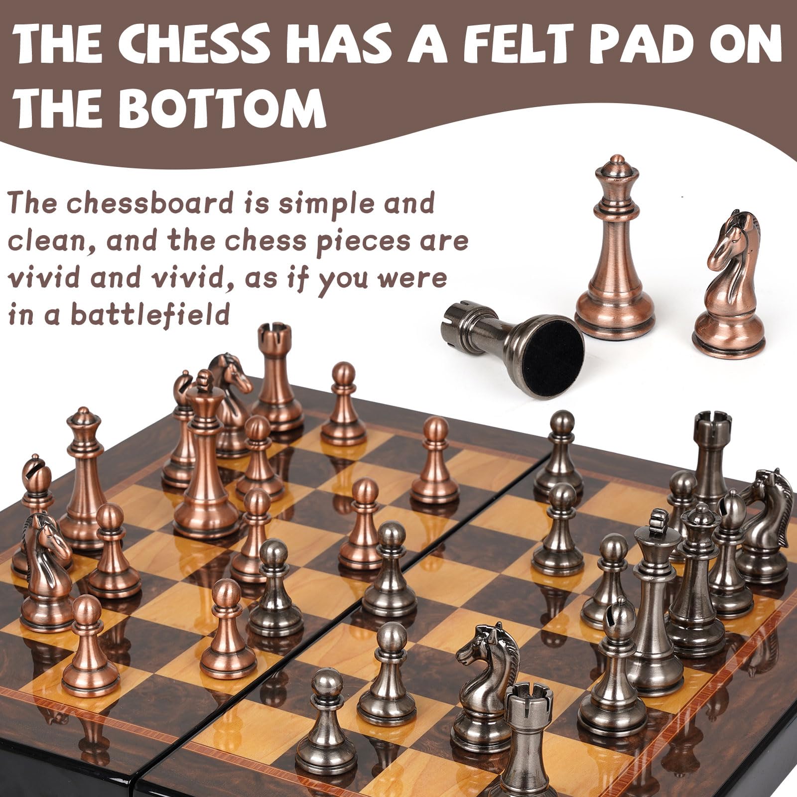 Agirlgle chess set on display enhances room decor and sophistication.