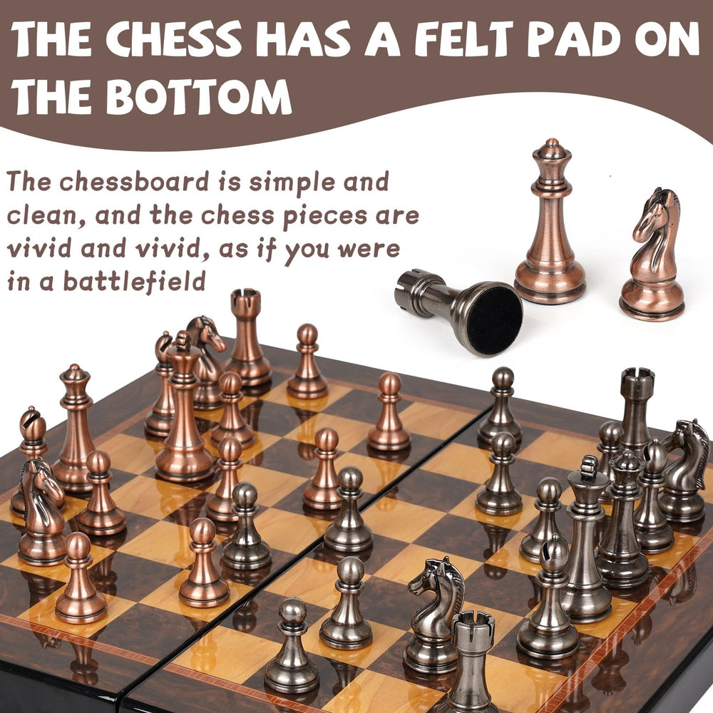 Agirlgle chess set on display enhances room decor and sophistication.