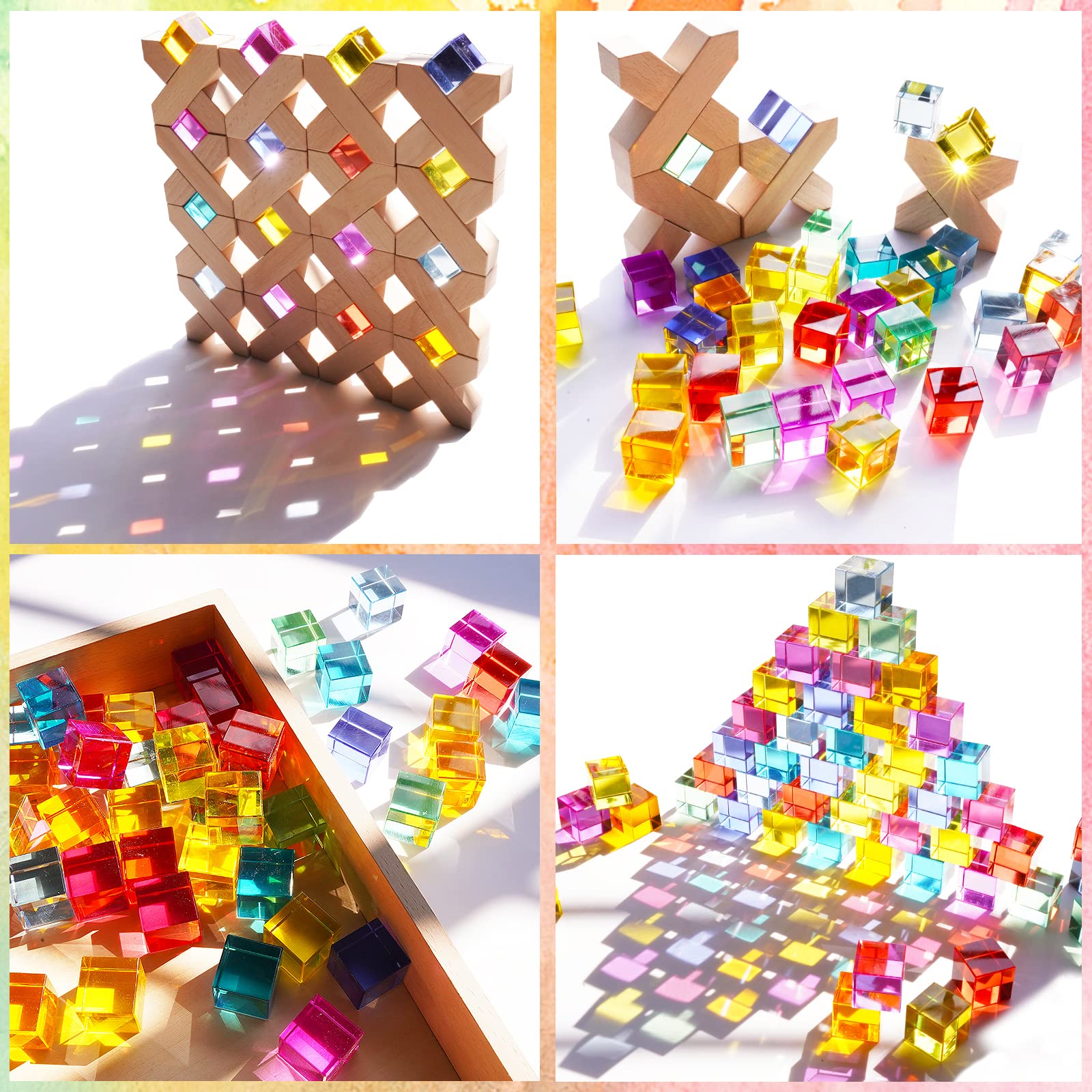 Agirlgle toddler learning playtime blocks promotes hands-on exploration and problem-solving through stacking.