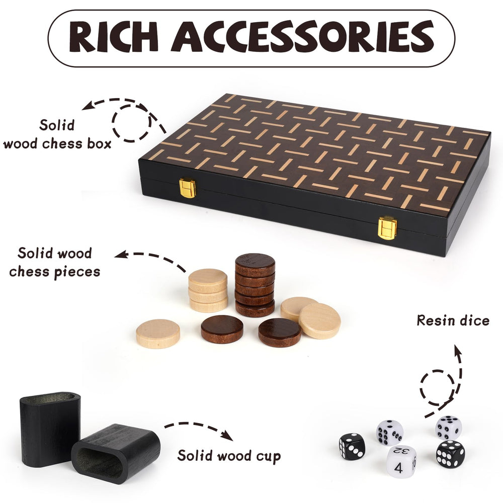 Agirlgle travel-folding case shown for on-the-go backgammon play