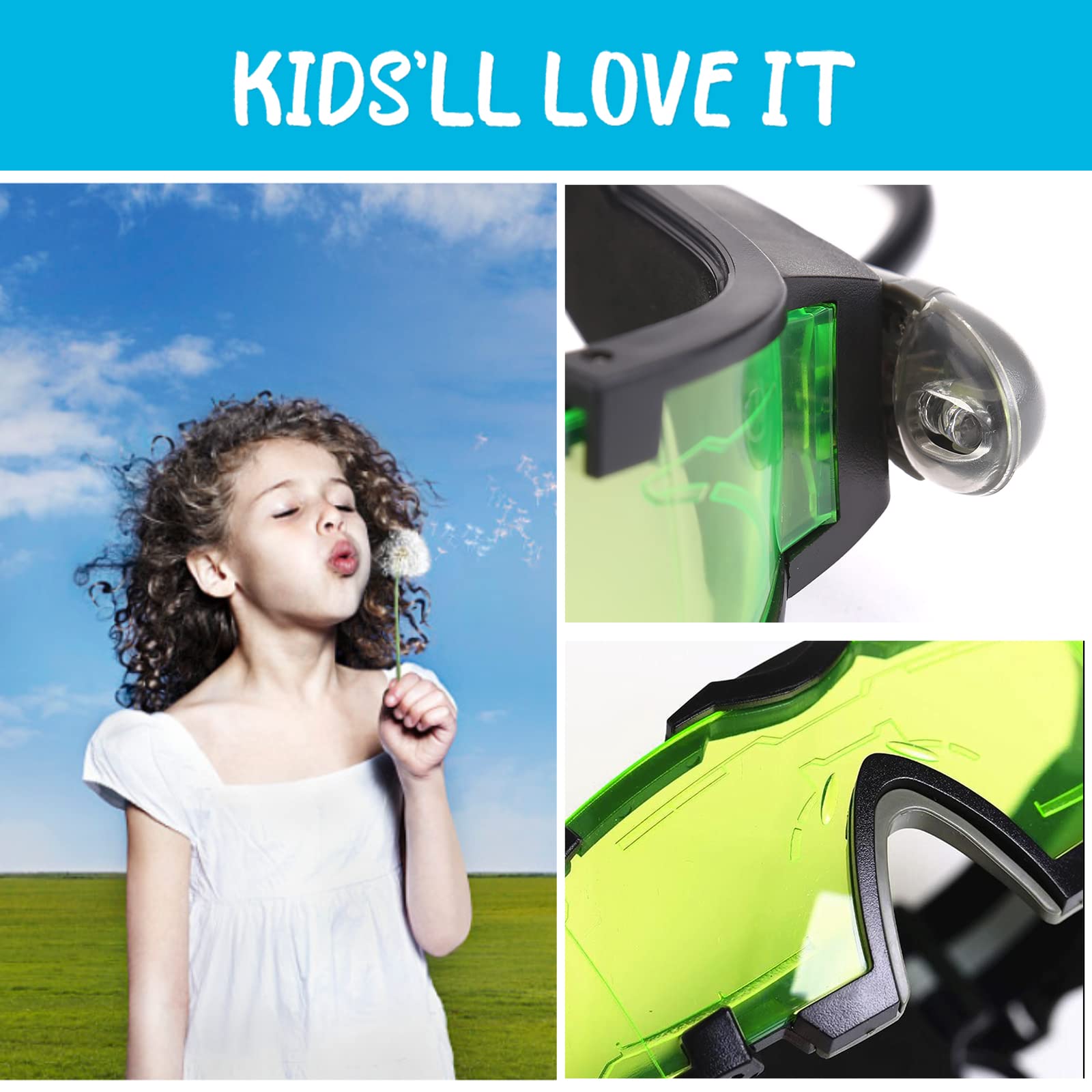 AGM Kids Night Vision Goggles indoors and outdoors for dark play