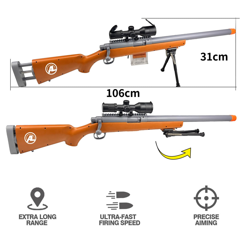 AGM MASTECH M24 enhanced scope aiding precise aiming during backyard battles