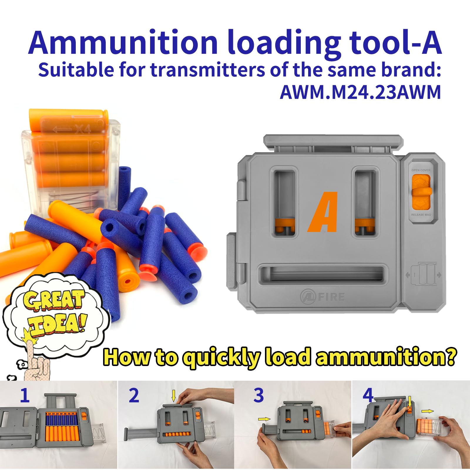 AGM MASTECH M24 includes 40 darts, 20 shells and 2 magazines for ready play