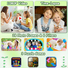 Agoigo kids camera camo compact design is ideal for travel and everyday exploration.
