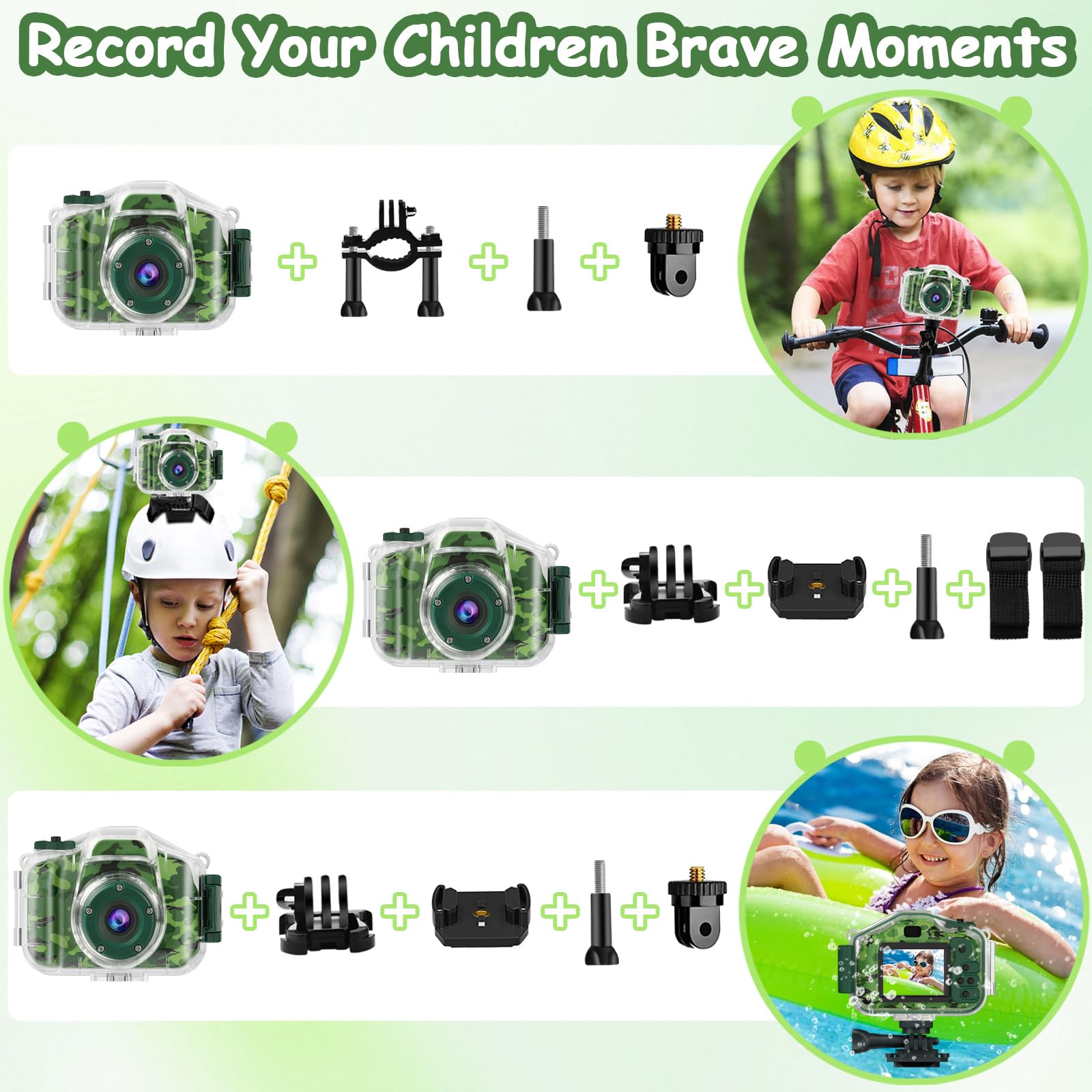 Agoigo kids camera underwater-case setup enables safe water play with confidence.