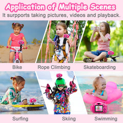 Agoigo Kids Camera with lanyard enables easy hands-free carrying on adventures.