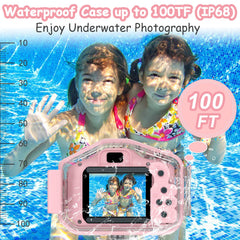 Agoigo Kids Waterproof Camera with 32GB card ready to store photos and videos.
