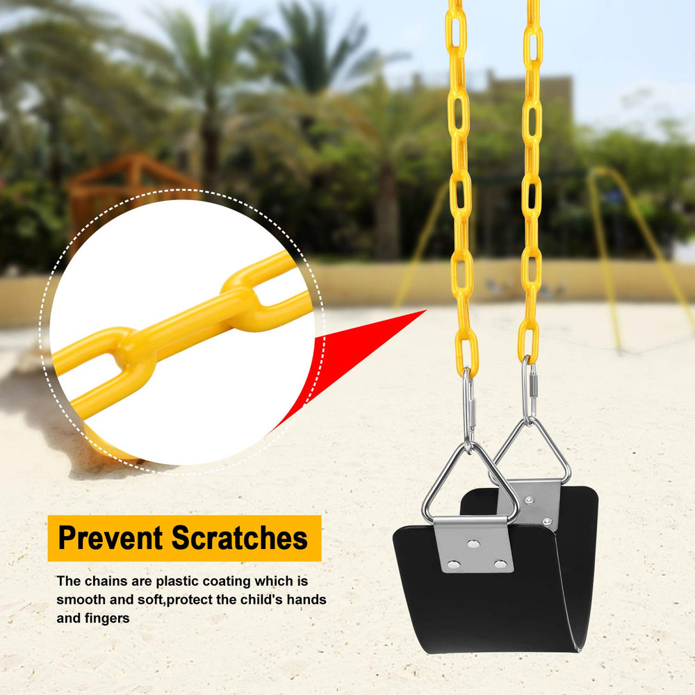 AGPTEK swing seat supports up to 250 pounds with non-slip grip