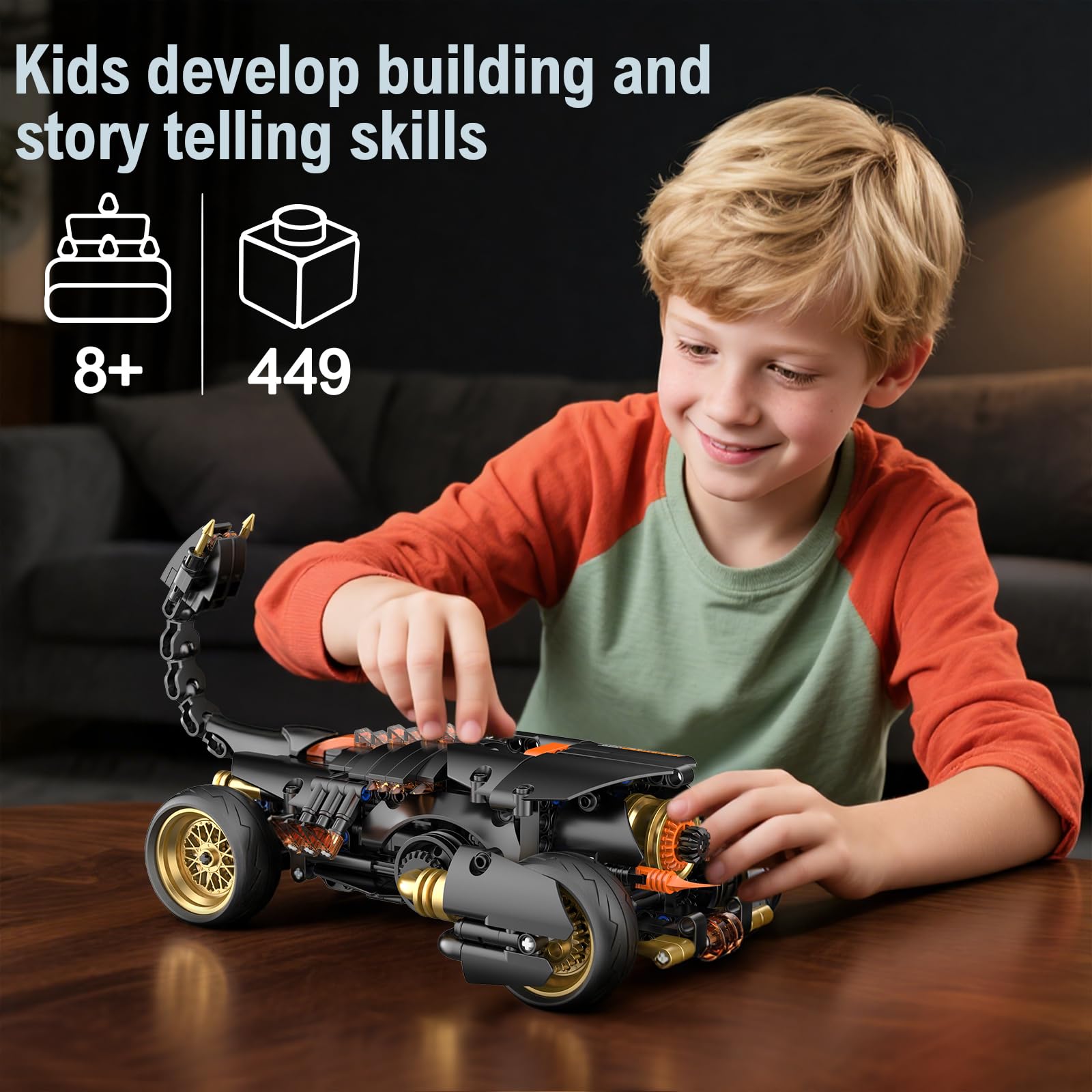 AGV Cici Speed Champions scorpion-tail detail adds realism for imaginative play