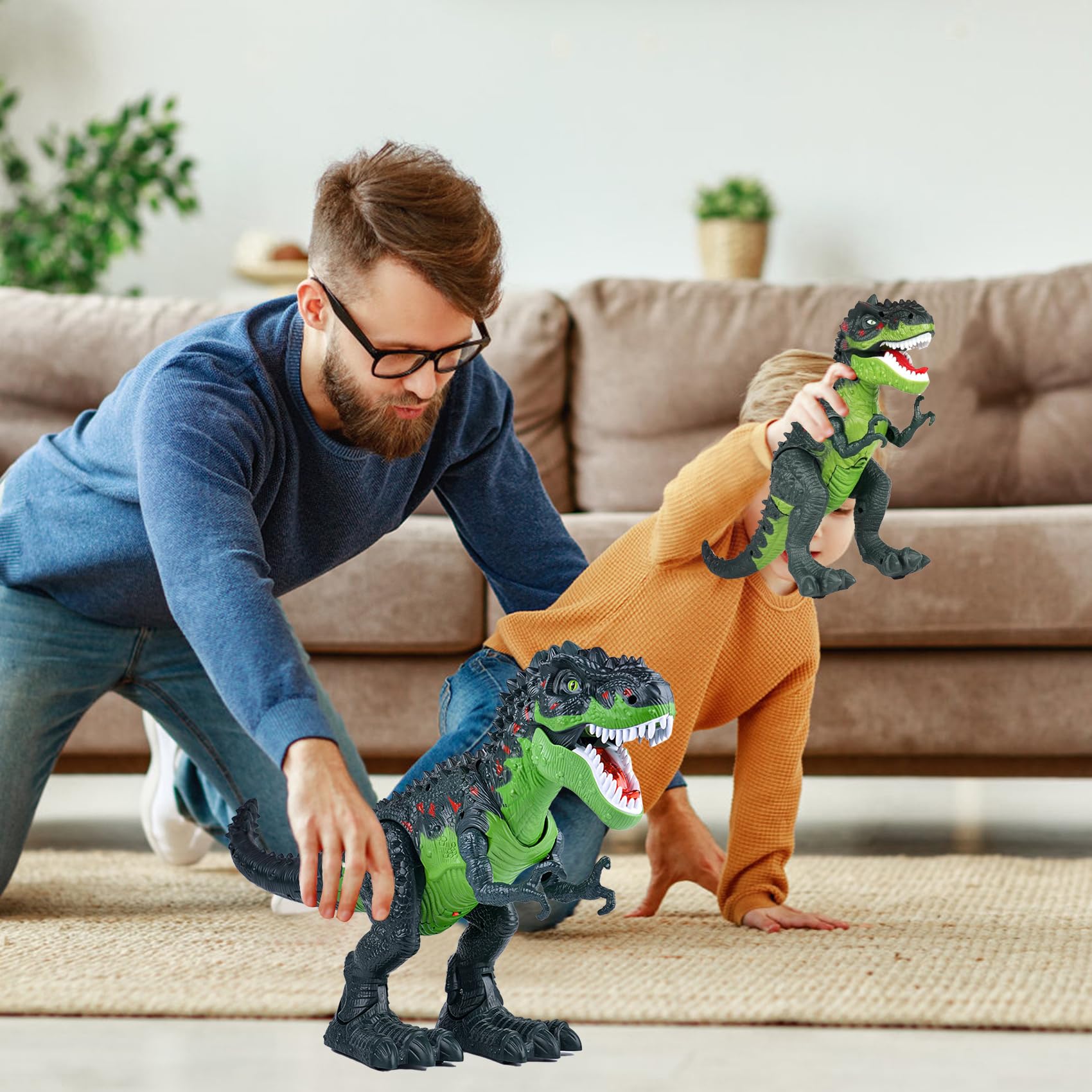AHCo T-Rex quiet play option for battery-free moments.