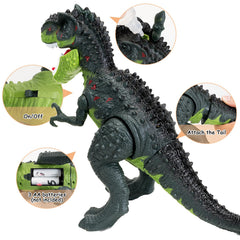 AHCo. Trex tail wag close-up boosts dynamic pretend play.