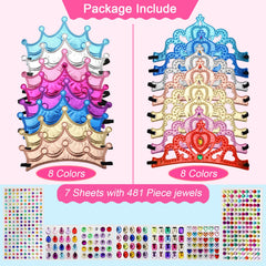 AHIER non-woven fabric crowns in vivid colors for kids