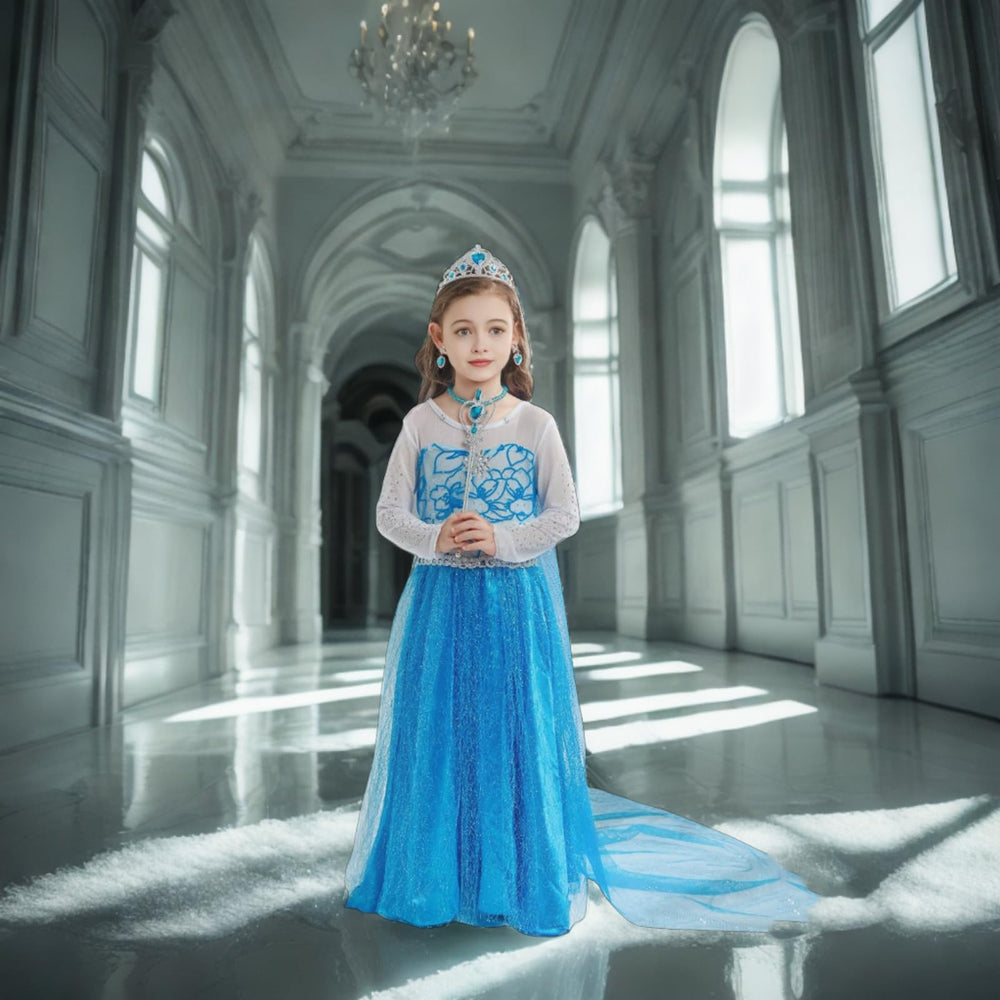AHLPO Elsa crown and wand for magical role-play adventures