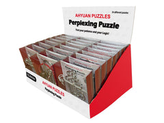 AHYUAN 24-pack metal puzzles front view showing varied challenges