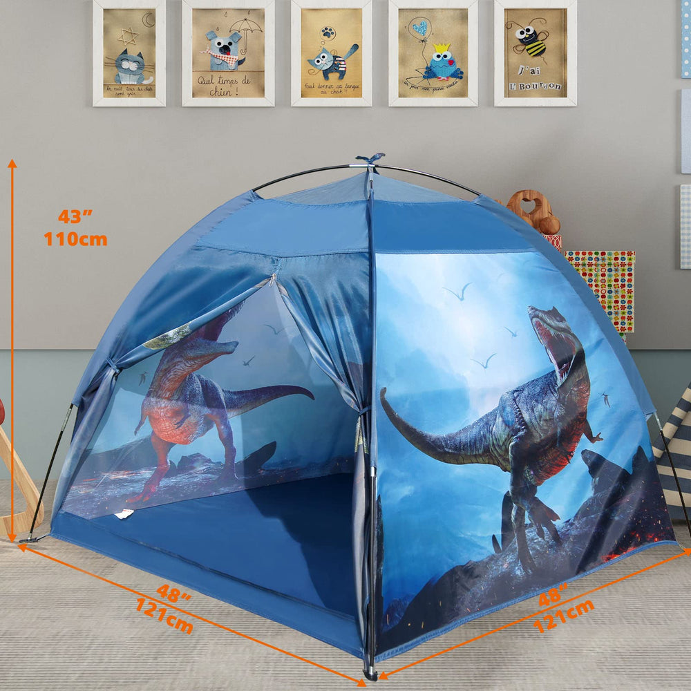Ai-Uchoice dinosaur tent interior provides cozy storytelling space.