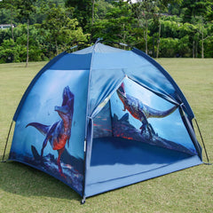 Ai-Uchoice Dinosaur Tent setup scene for kids activating imagination.