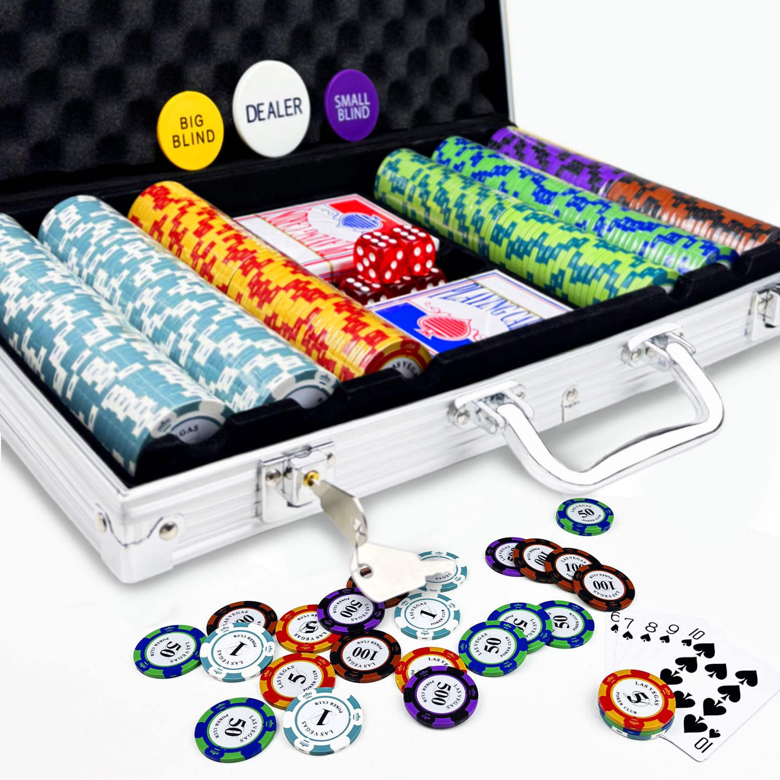 AIBETOMG aluminum travel case with padding for secure chip transport.