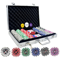 AIBETOMG poker chips 300pc set with case for portable home games
