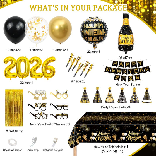 AIBIIN foil balloons shine with metallic elegance for NYE.