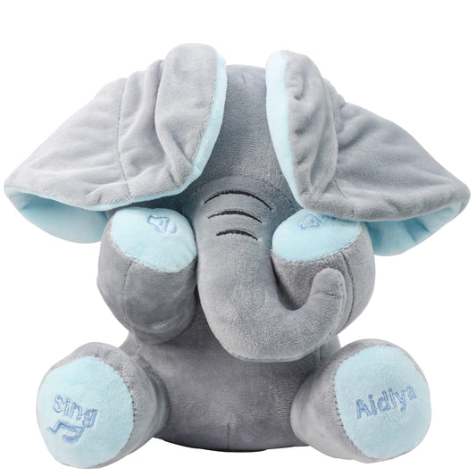 Aidiya elephant toy with ears and hide-and-seek game supports exploration and curiosity.