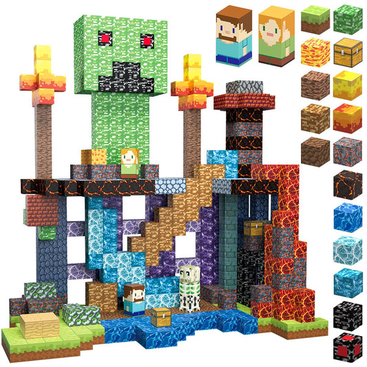 AIDYVOI magnetic blocks 160pcs box shows contents for creative play and early STEM exploration.