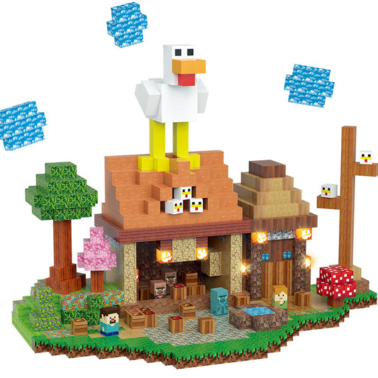 AIDYVOI magnetic blocks full set assembled for creative play and learning.
