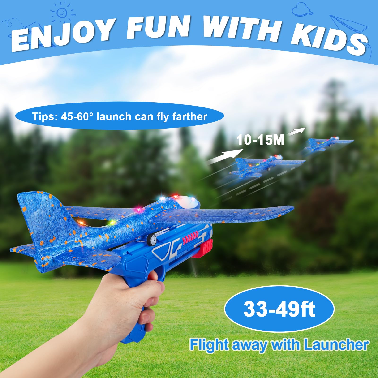 Aiencsai 3-pack red glider plane demonstrates rotate and parallel flight modes.